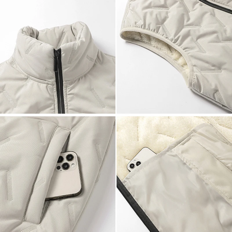 Autumn Winter 2025 Windproof Outdoor Vest Men Sleeveless Casual Coats Camping Hiking Warm Fleece Thick Waistcoat YJKVUR