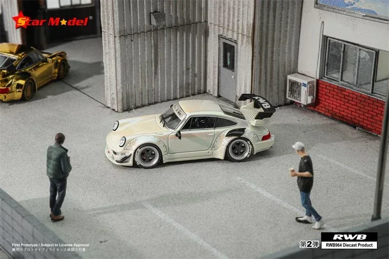 

Star Model 1:64 Rauh-Welt RWB GT Electroplated White Diecast Model Car