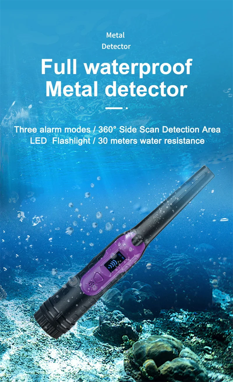 Professional Metal Detector Powerful Gold Detector LCD Waterproof Treasure Hunter