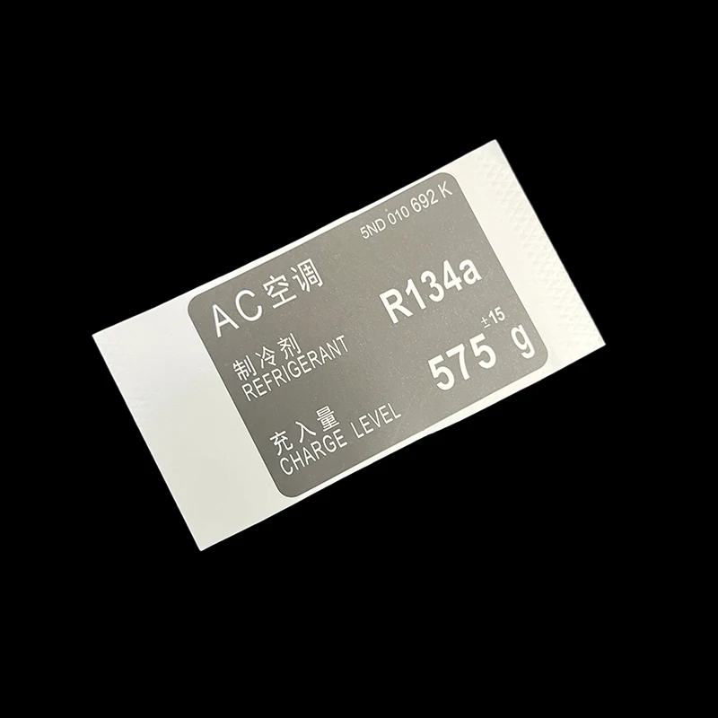 AC R134a Sticker Car Engine Parts Information Label Kit 5ND010692K 5ND 010 692 K For VW Tiguan 2010-