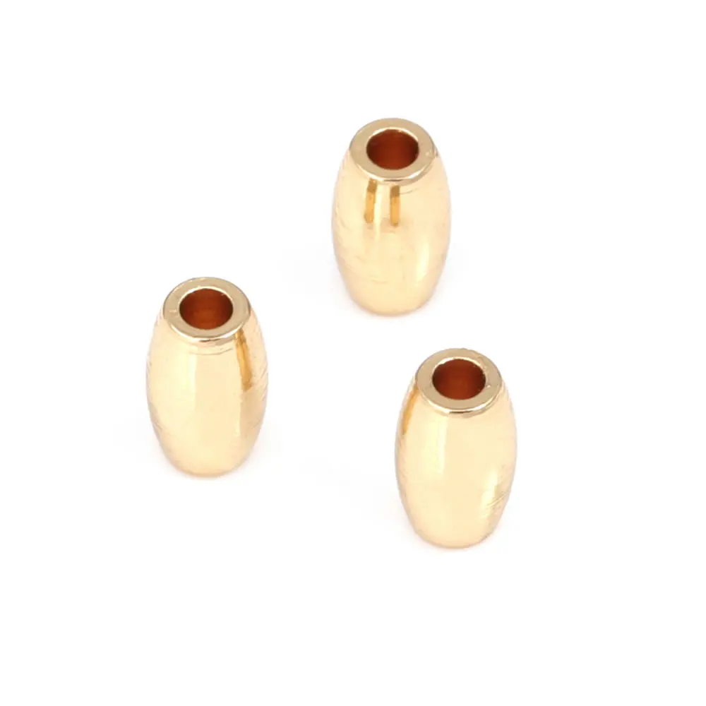 Cuentas de Brass Doradas de 18K Diseño Ovalado Cilíndrico Suministros para Hacer Joyería DIY - details 41