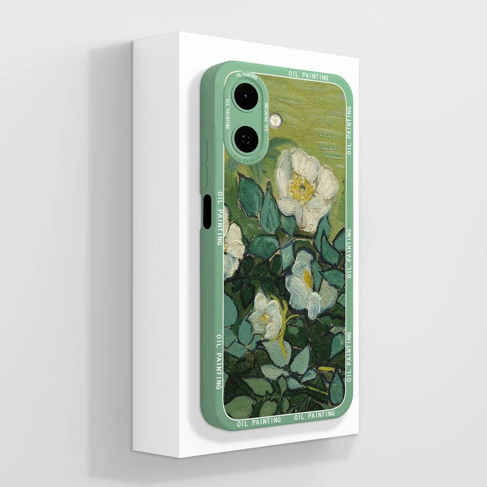 Floral Soft Silicone Phone Case with Full Coverage