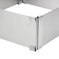 Ustensiles de cuisson en acier inoxydable, anneau de Mousse réglable, bricolage, moule de décoration de gâteau carré, outil de cuisson de desserts 5