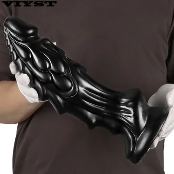 33.5cm*9.5cm Super Large Dragon Scales Dildos Suction Cup Monster Anal Plug Sexy Toys Gay Full Men Sexy Dildo Prostate Massage 2