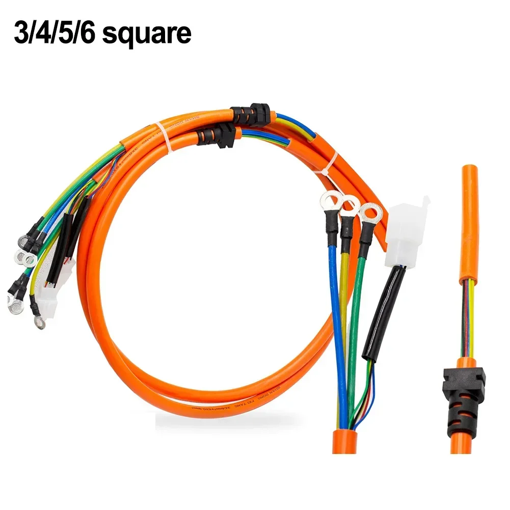 1set 3/4/5/6 Square Scooter Motor Cable Extension Cable Scooter Motor Brushless DC Motor Hall Phase Copper Hall Sensor Wire