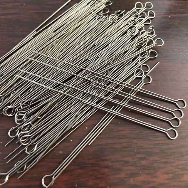 20pcs/Lot DIY Rotating Sequin Steel Wire 65-75mm Small Parts Manual  Composite Spindle Wire Fishing