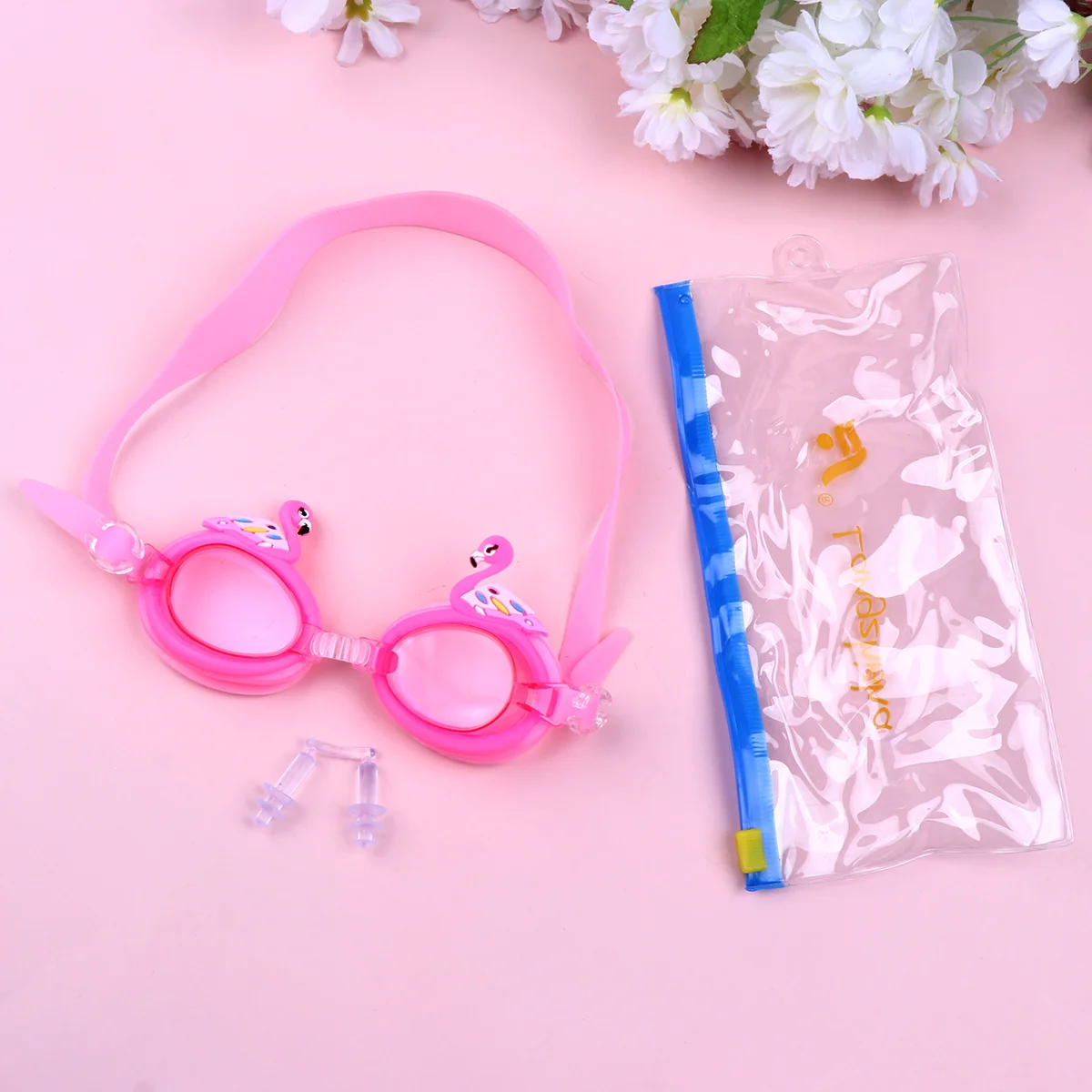 Cartoon Swimming Glasses Cute Beach Pool Accessories Anti-Fog Adjustable Goggles Baby fashion cute cartoon football children mask anti lost portable lanyard students cute nylon sunglasses glasses rope glasses chain