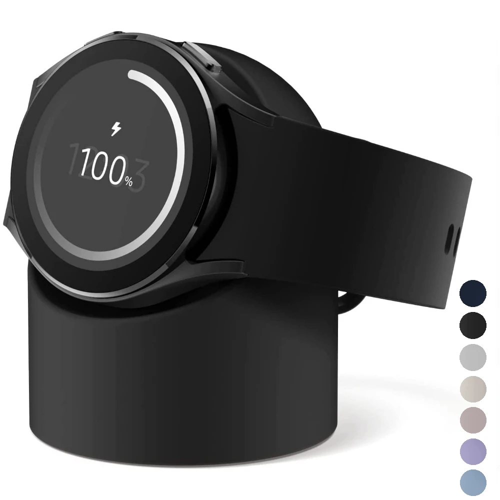 Silicone Charging Stand For Samsung Galaxy Watch 4/5/6 44mm 40mm/5 Pro 45mm Charging Rack for Galaxy Watch 6/4 Classic 47mm 46mm