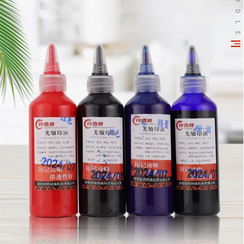 100ml Stamp Ink For Photosensitive Stamp Inkpad Quick-Drying Office Oil Ink