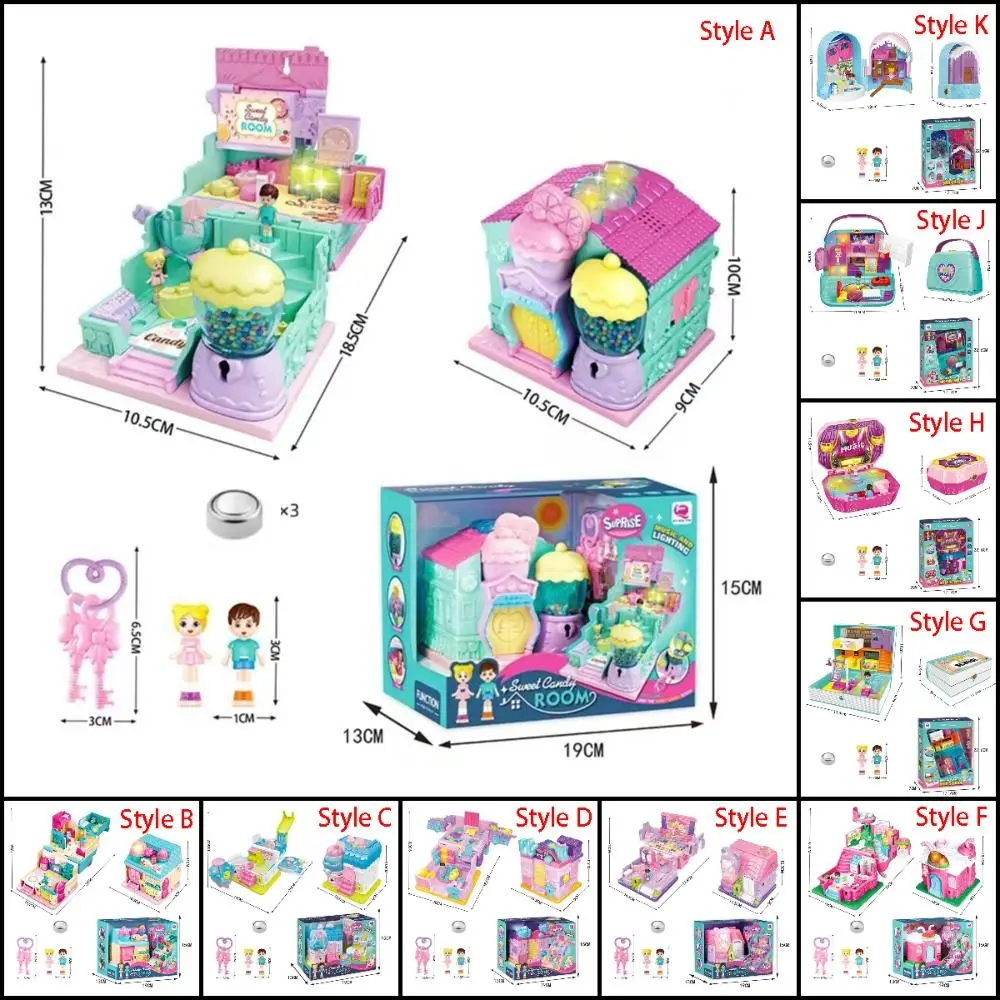 Creative Simulation Play House Toys Expandable Interactive Miniature Villa Model Toy 3D Cosplay Simulated Princess Castle Toy