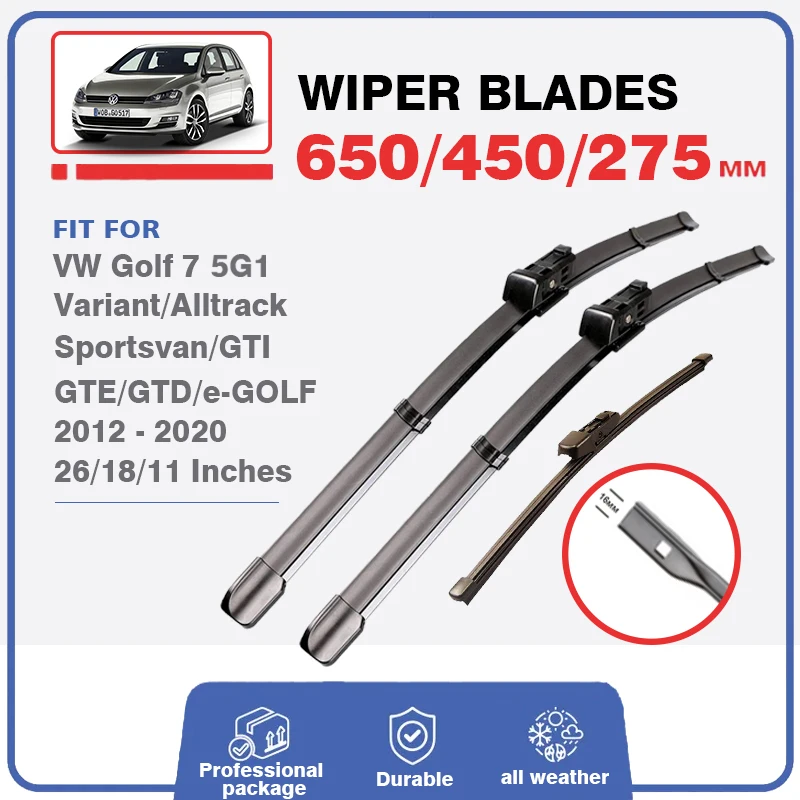 Front Rear Wiper Blades Set For Vw Golf 7 5g1 Vii Mk7 Variant 2012 2020 Alltrack Sportsvan Gte