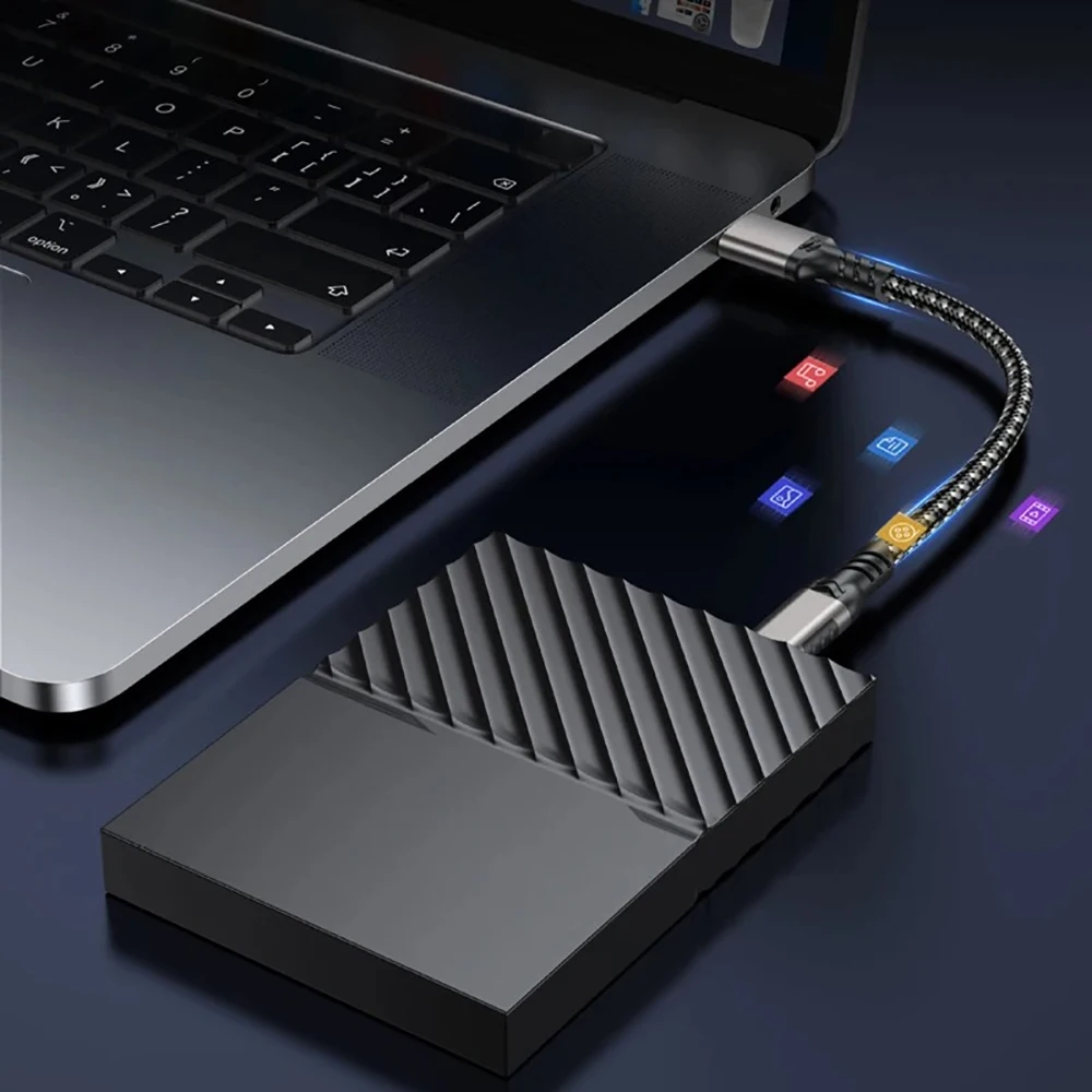 USB3.2 10Gbps USB 타입 C 케이블 USB A to C 3A 60W QC3.0 고속 충전 삼성 NVMe 하드 디스크 외장 안드로이드 데이터 브레이드 케이블 2M