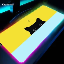 Menina rosa gato pata almofada de borracha para mouse gaming mousepad xxl grande gamer teclado computador esteira mesa tapete do mouse