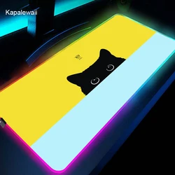 Alfombrilla de goma para ratón con diseño de Pata de Gato rosa para chica, alfombrilla grande XXL para Gaming, teclado de PC, alfombrilla de escritorio para ordenador, alfombrilla de ratón