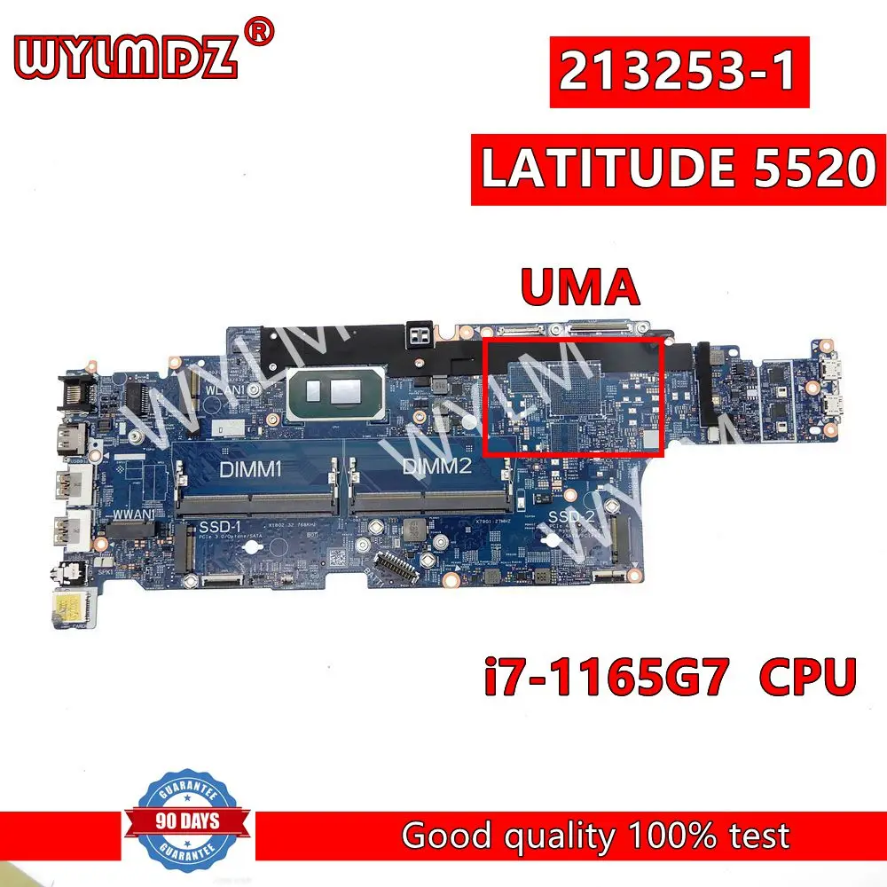Scheda Madre Per Laptop Cpu 213253 I7-1165G7 Per Scheda Madre Per Notebook Dell Latitude 5520 Cn 09Ptkc 9Ptkc