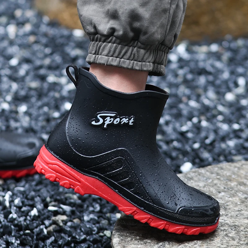 

Summer men's rubber non-slip rain boots for men and women kitchen casual versatile rain boots large size fishing boots