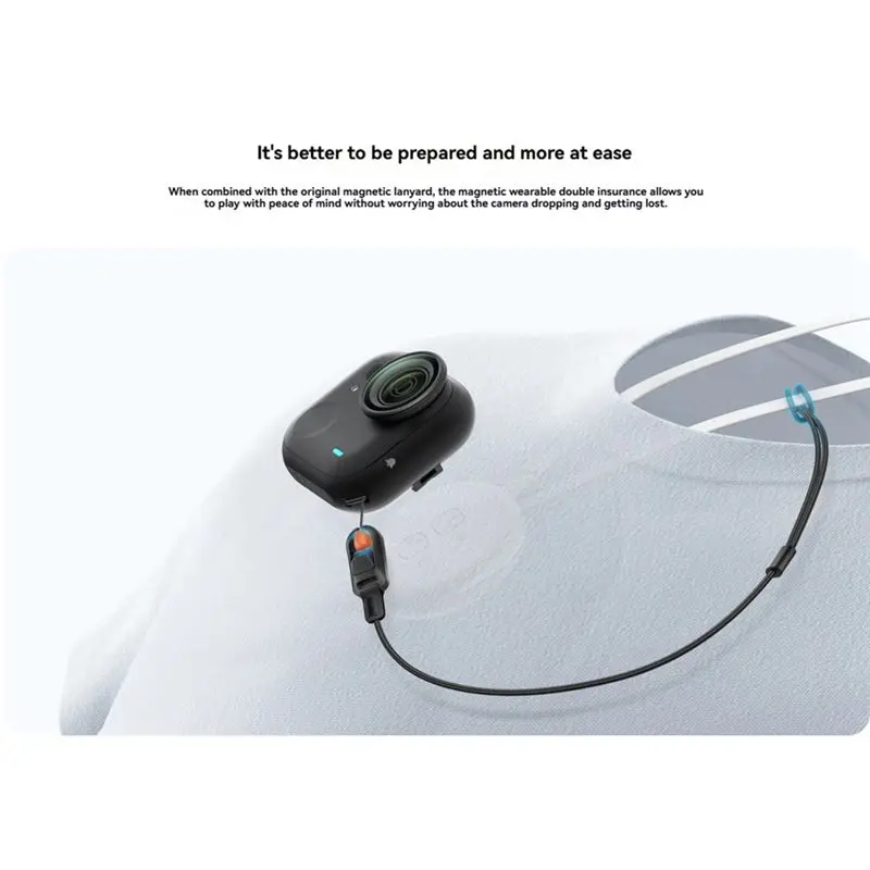 ABDE-For GO 울트라 액세서리 분실 방지 퀵 릴리스 안전 코드 액션 카메라 스트랩 Insta 360 GO Ultra A용