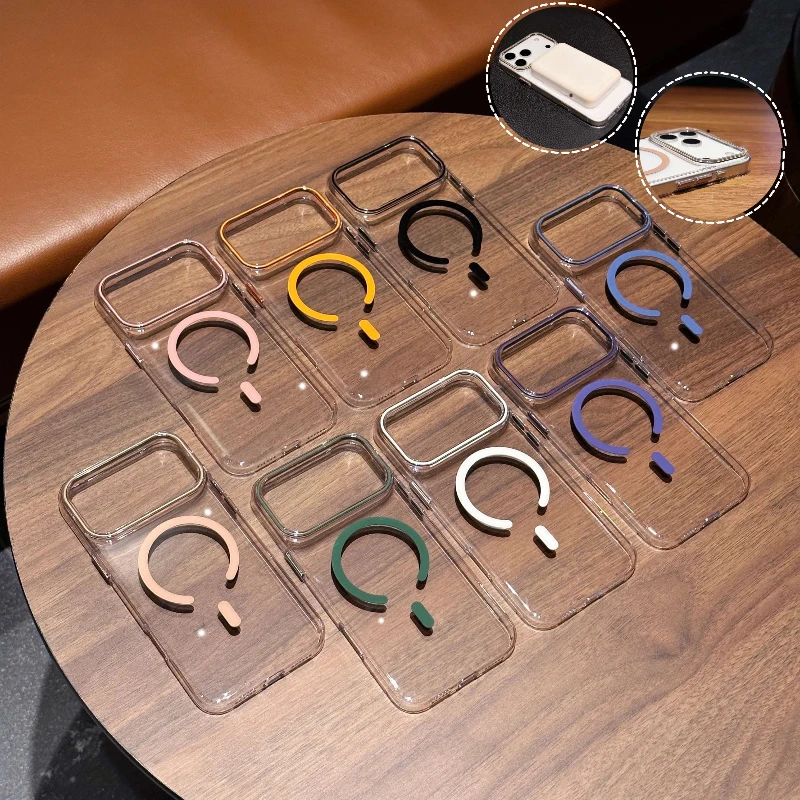 Clear Magnetic Shockproof Phone Case with Magsafe