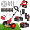 Electric Weed Wacker Eater Battery Powered 21V 4.0Ah, Cordless Grass Trimmer Battery Operated Stringless Brush Cutter,Lightweigt 1