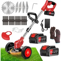 Electric Weed Wacker Eater Battery Powered 21V 4.0Ah, Cordless Grass Trimmer Battery Operated Stringless Brush Cutter,Lightweigt 1