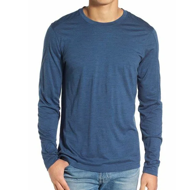 100% Merino Wool men long sleeve T Shirt Thermal Base Laye Wool Shirt 200gsm Wicking Breathable Anti-Odor 6