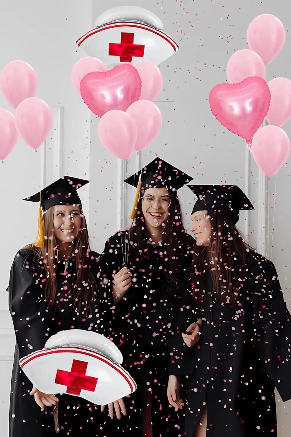 Luftballons für Krankenschwestern, Luftballons für Krankenschwestern, Partydekorationen für Krankenschwestern, Konfetti, Tischdecke für Krankenschwestern, als Dekoration zum Krankenschwestern – Detail 4