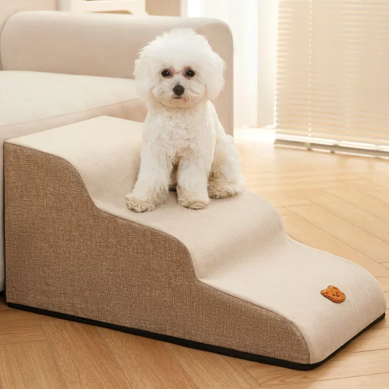 Dog House Dog Stairs Pet 2/3 Steps Stairs Small Cat Pet Ramp Ladder Anti-slip Removable Dogs Bed Supplies pet ramp stairs