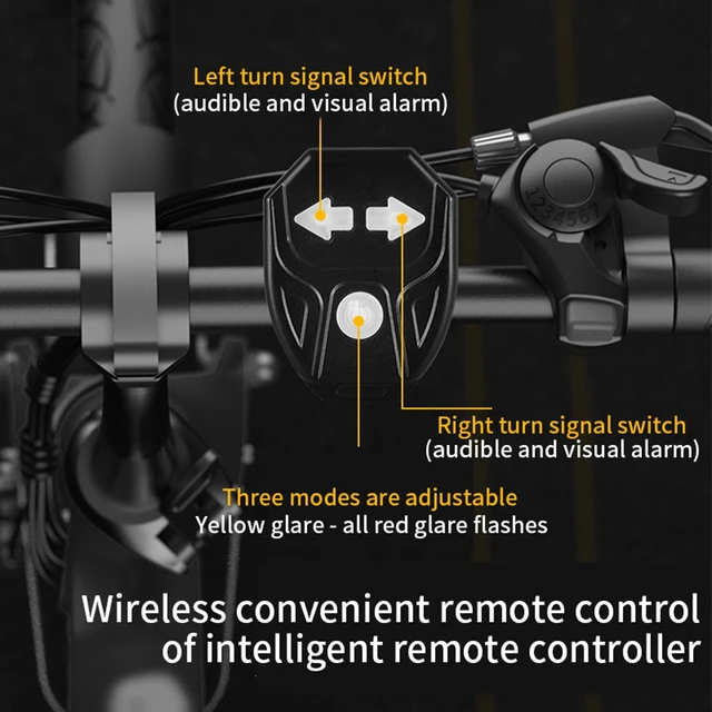 Wireless USB Rechargeable Bike Rear Turn Signal Light 4