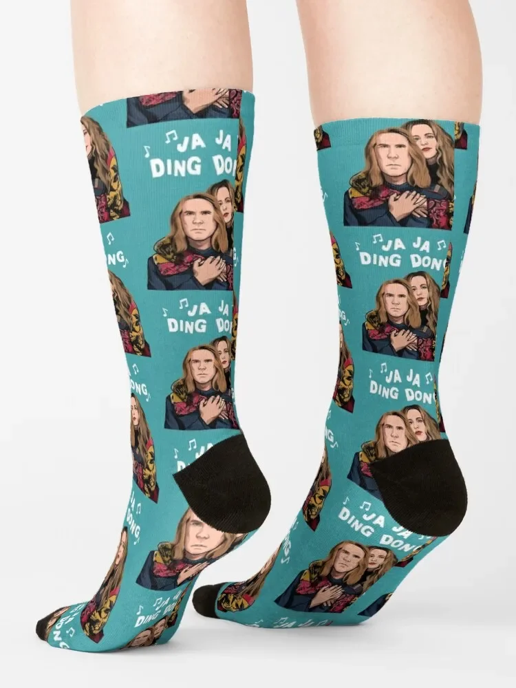 Eurovision Ja Ja Ding Dong Song Fire Saga Merch Netflix Socks Men's ankle summer designer brand Socks For Girls Men's