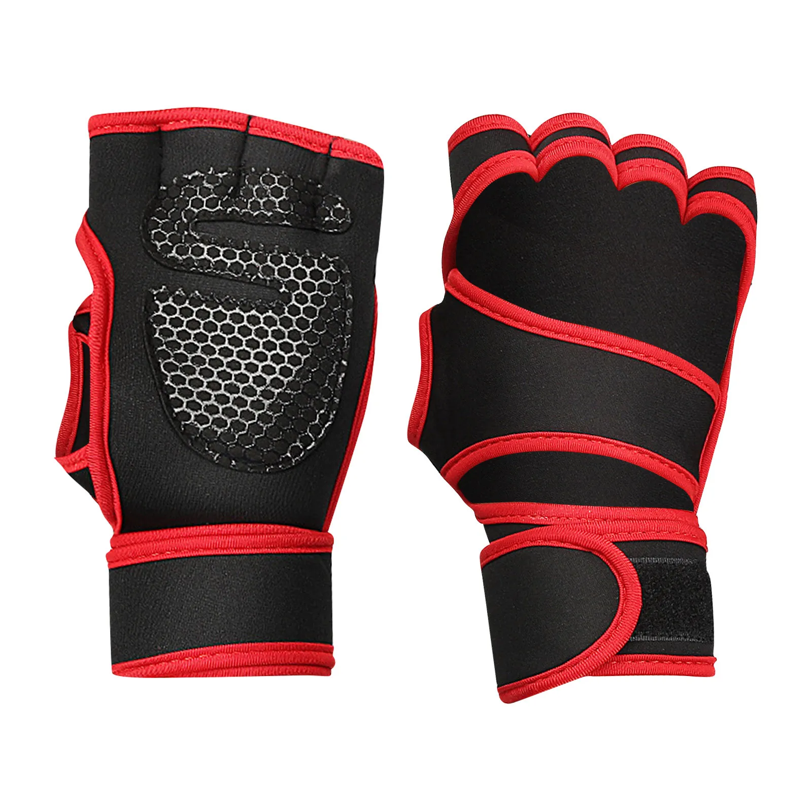 

Indoor Sports Men's And Women's Gym Training Weightlifting, Compression, Cycling Hard Pull Half Finger Gloves guantes перчатки