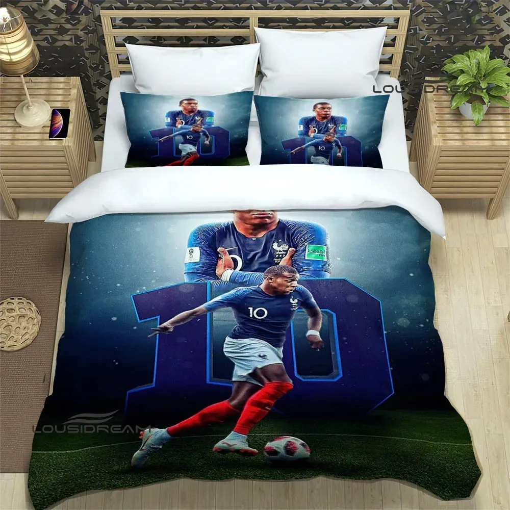 Description Picture 6 of item3D K-Kylian Mbappé print Bedding Sets exquisite bed supplies set duvet cover bed comforter set bedding set luxury birthday gift