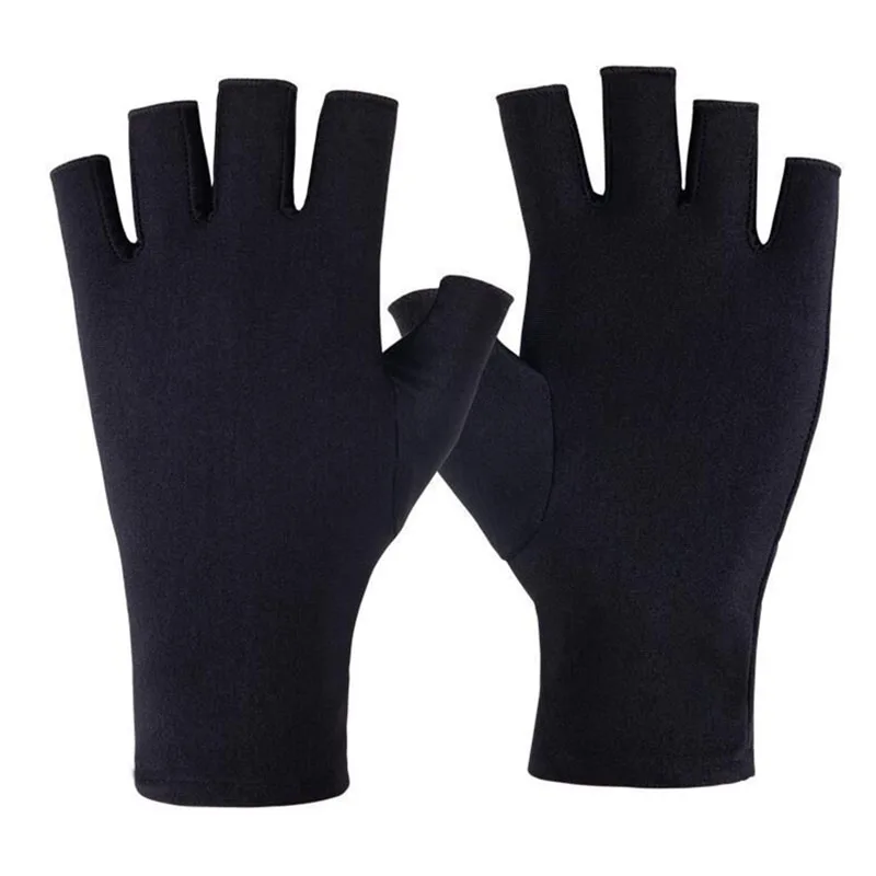 1 Pair Women Casual Lightweight Thin Breathable Half-Finger Gloves for Summer Use Elastic Driving Gloves