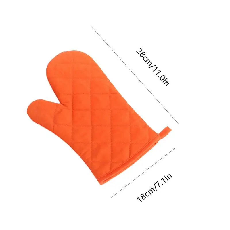 High Temp Oven Mitts Long Cooking Mitts Waterproof Non-slip Cooking Gloves Anti-Scald Kitchen Potholder Flexible Thick Heat