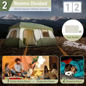 8 Person Family Camping Hiking Tent Folding 5-8 Person Setup in 60 Seconds 2