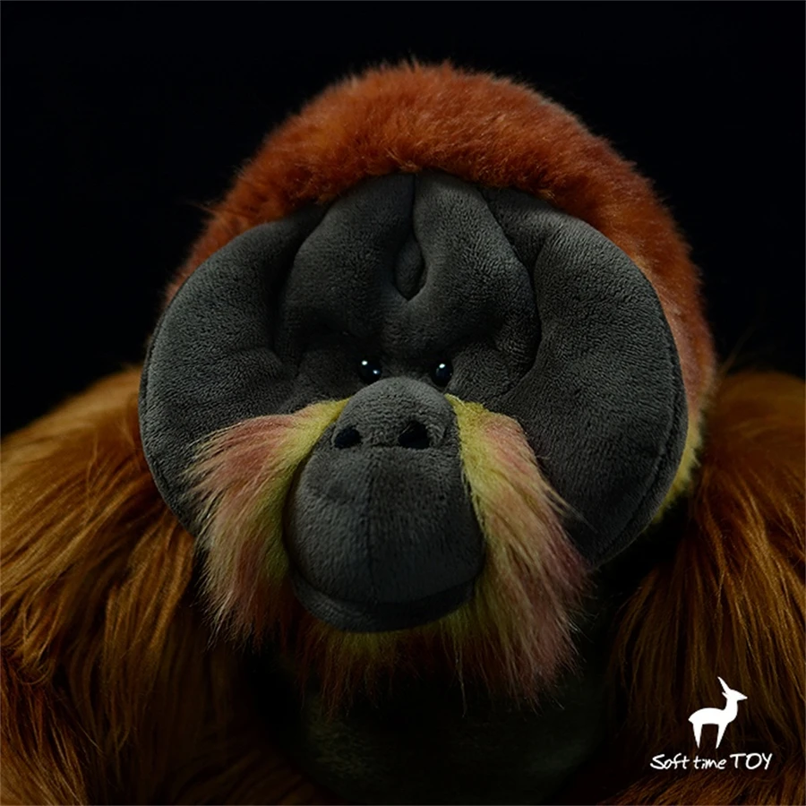 Orangutan Ape High Fidelity Anime Cute Plushie Red Gorilla Plush Toys Lifelike Animals Simulation Stuffed Doll Kawai Toy Gifts 5