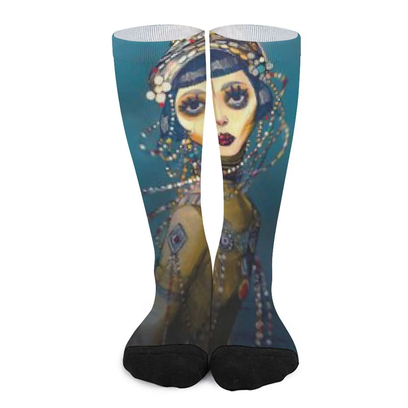 

Jibaro Oil Painting Socks Martha Kivelson Casual Stockings Winter Anti Skid Women Men Socks Comfortable Custom Running Socks