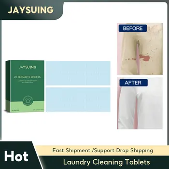 Laundry Cleaning Tablets Oil Yellow Dirt Stain Remover Antibacterial Effervescent Tablet Cleaning Detergent for Washing Machines
