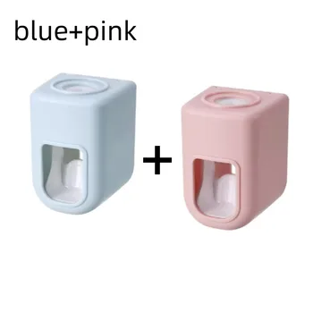 Creative Wall Mount เครื่องจ่ายยาสีฟันอัตโนมัติอุปกรณ์ห้องน้ํากันน้ําขี้เกียจยาสีฟัน Squeezer ผู้ถือแปรงสีฟัน 10
