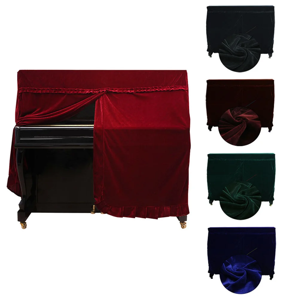 Durable Velvet Piano Cover High Quality Full Practical Piano Cover Pleuche Dustproof Cover for Universal Upright Vertical Piano