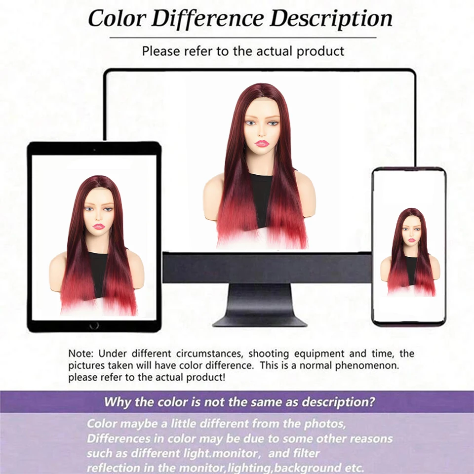 Long Straight Black And Red Ombre Cosplay Wigs Heat Resistant Synthetic Wigs For Women Christmas New Year Carnival Music