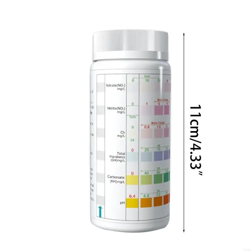 F68D 6 in 1 Aquarium Testing Strips for Pool Pond Test Strips for Fish Portable