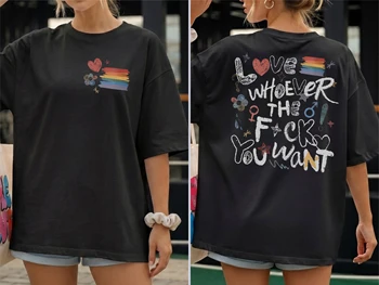 2026 Love Whoever The Want Shirt Human Rights Gay Pride Tee LGBTQ Friendly Womens Shirt Pride Month Sweater Rainbow Love Shirt