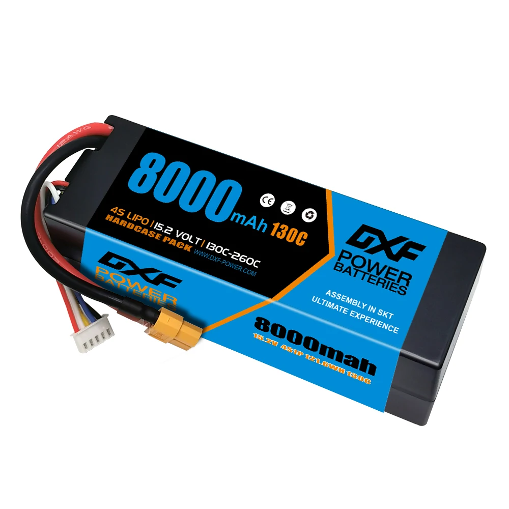 DXF Lipo 4S 6S 14.8V 15.2V 22.2V Battery 5200mAh 6200mAh 6500mAh 7000mAh 8000mAh 8400mAh 9200mAh 10000mAh for RC Car Buggy Tank 4