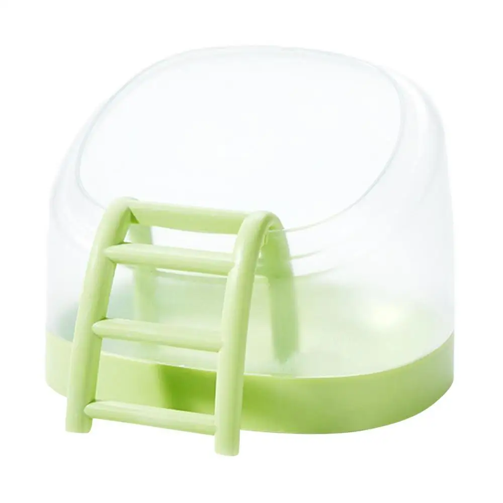 

Hamster Bathing Sand Bowl with Ladder Dust Bath House Large Space Splash-Proof Anti-Turnover Bathtub for Chinchilla Pet Supplies