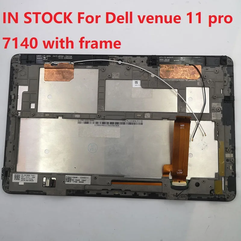 Usadas Tela para Dell Venue 11 Pro 7140 Tablet pc Lcd Painel da Tela de Toque Digitador Assembléia com Substituição do Quadro Peças