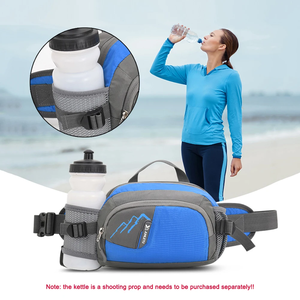 Sports Waist Bag Man/Woman Marathon Trail Running Waist Pack Riding Fitness With Water Bottle Bag Dual Pocket Mobile Phone Bag 4