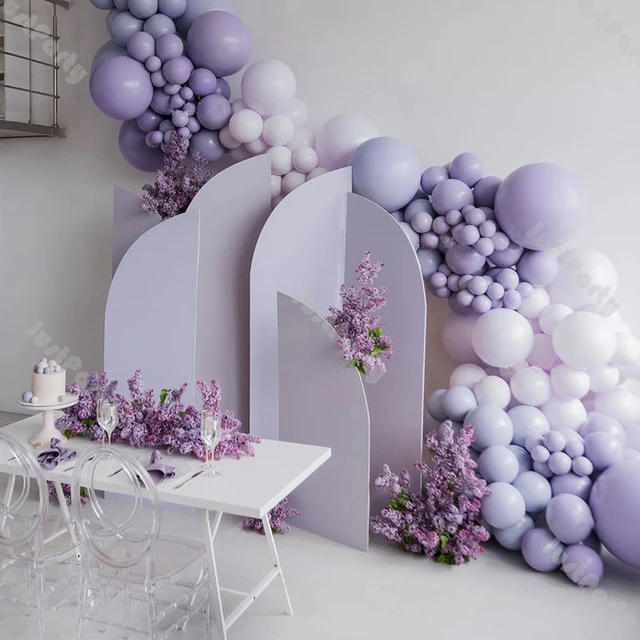 Décoration de fête violet ballon guirlande Kit fille joyeux anniversaire 2  décoration mariage arc ensemble fiançailles décors fournitures douche