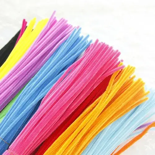 100/50Pcs Chenille Stems Bulk 22 Colors Chenille Pipe Cleaner Stems Kids Art and Crafts Projects and Decorations(6 mm x 12 inch) - Image 3