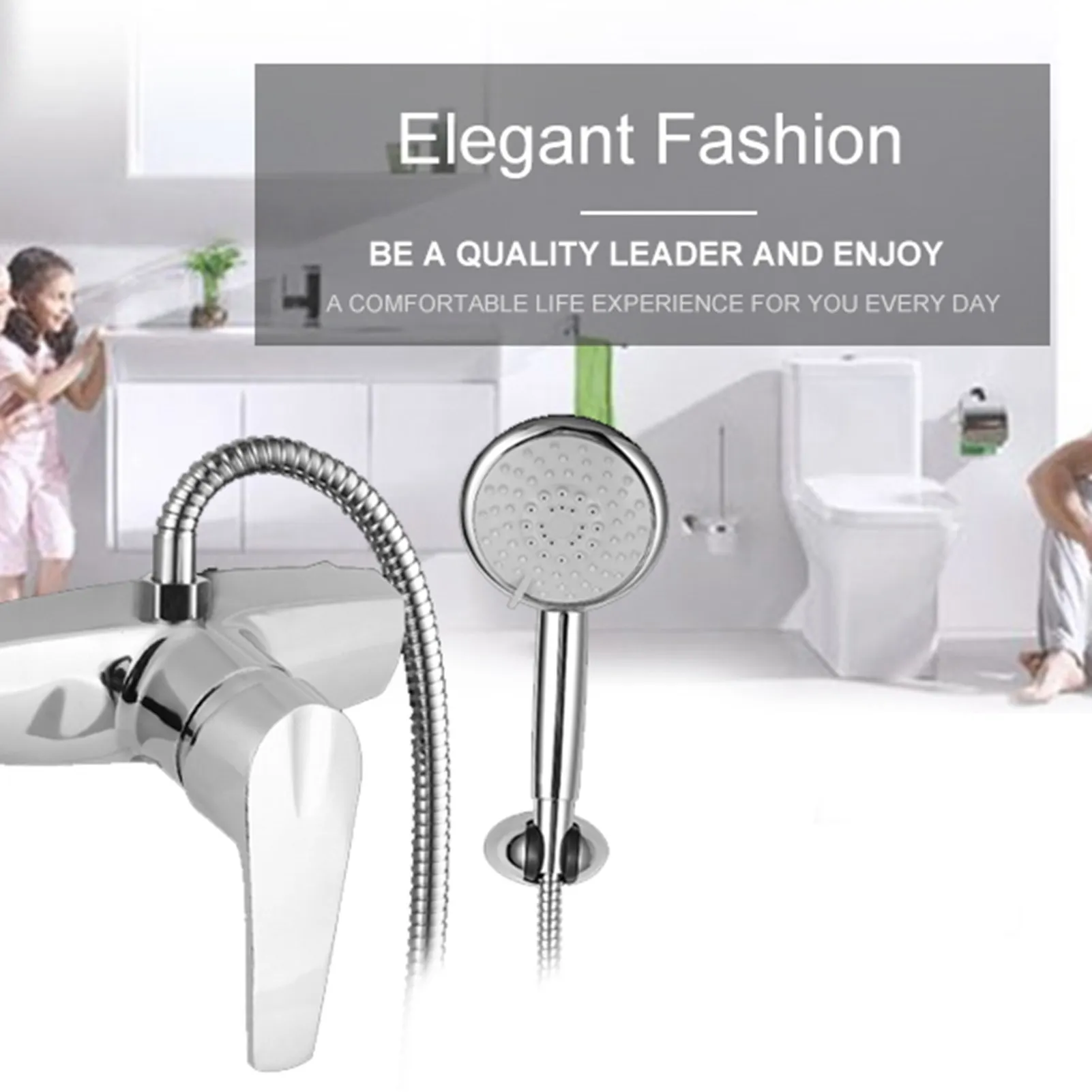 Zinc Alloy Bathroom Bathtub Single Handle Faucet Wall Mounted Bath Shower Valve Mixer Tap
