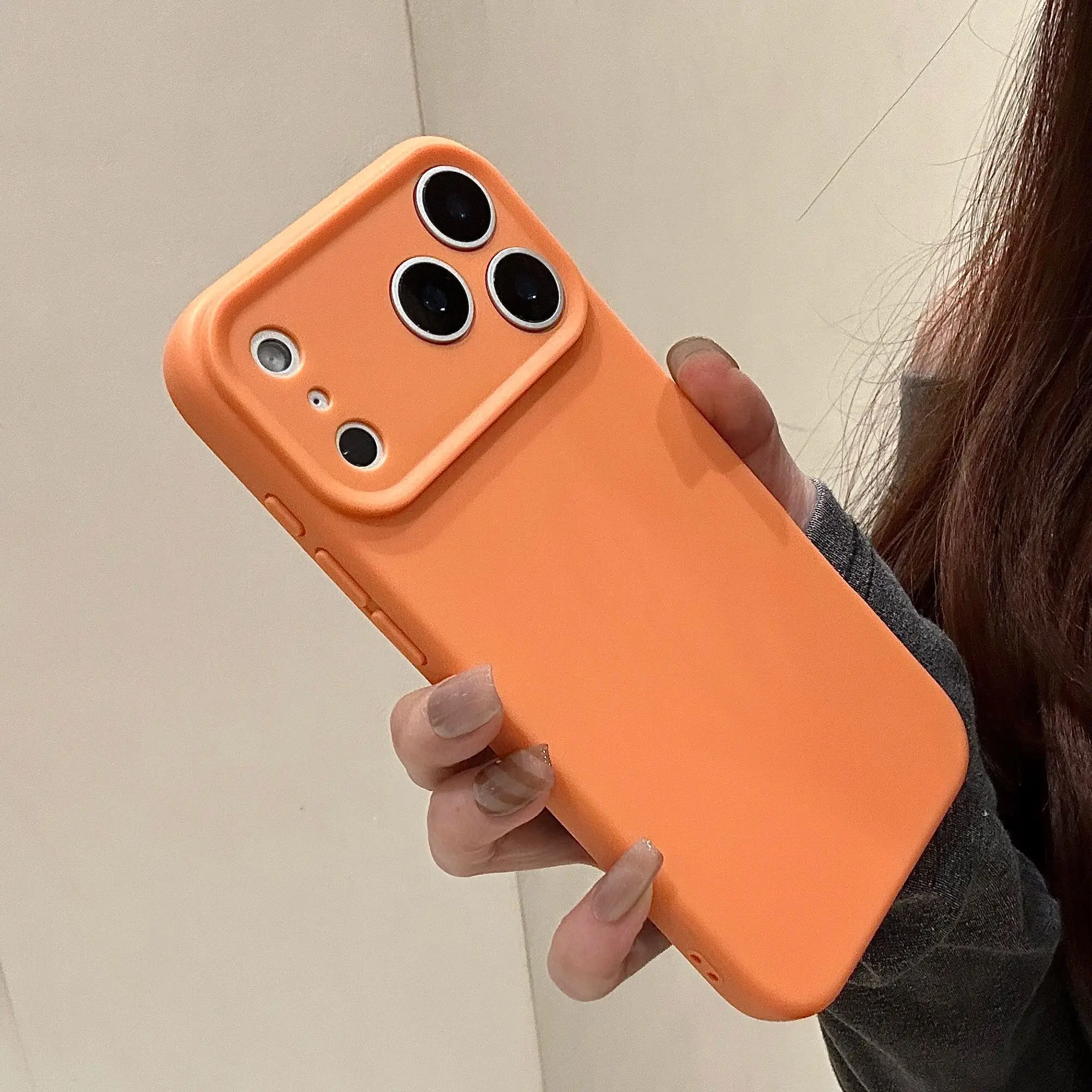 Matte Silicone Shockproof Phone Cover with Camera Protection